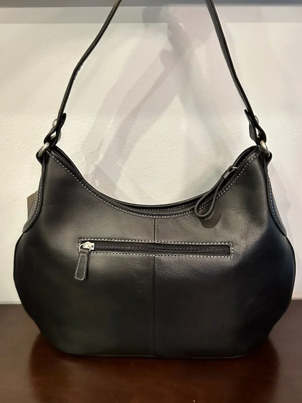 NWT ETIENNE AIGNER Scottsdale Collection Black Leather Bag And Wallet Set Bamboo